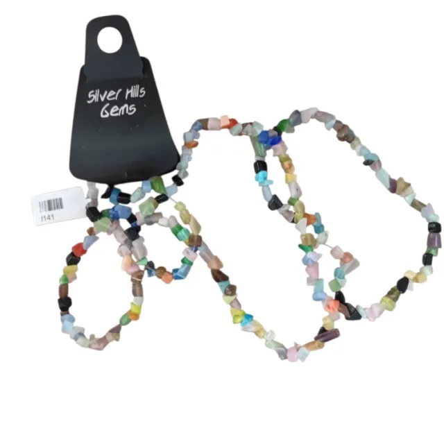Colored catseye chip string, 80cm