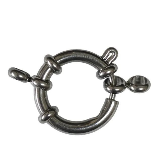Stainless steel spring ring sailor clasp, 18mm