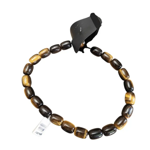 Barrel Tigers eye bead string, round, 12x16mm, 39cm