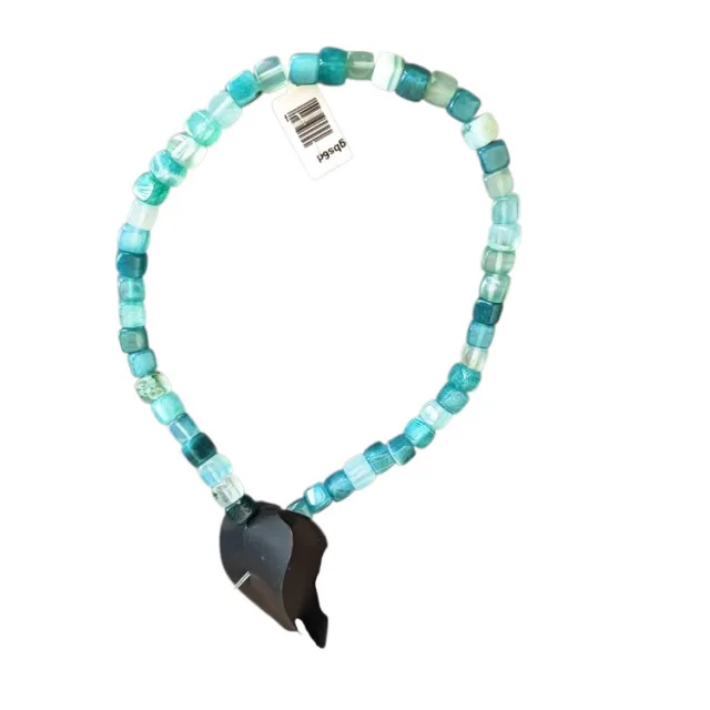 Square green agate bead string, 8mm, 39-40cm