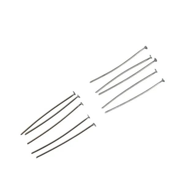 10x Stainless Steel head pins, 0.7x30mm