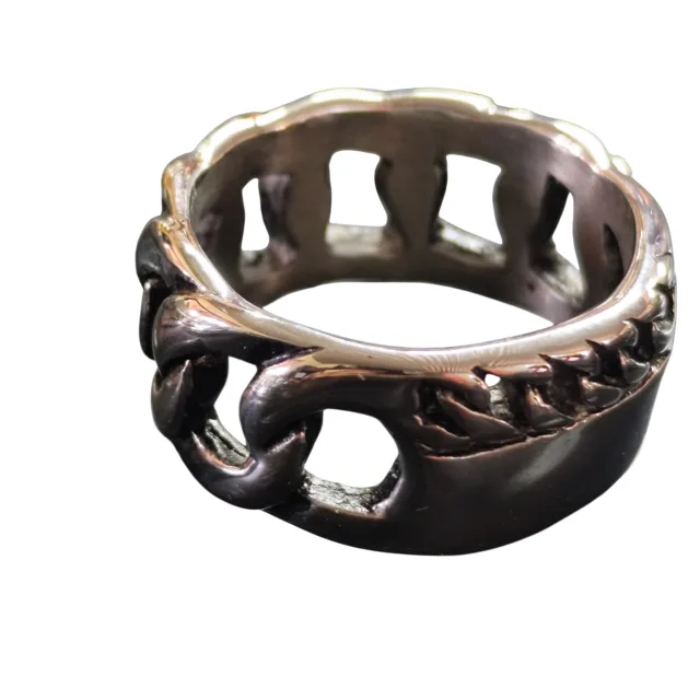 Stainless steel chain design ring, large sizes