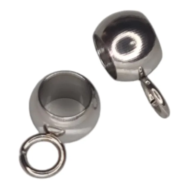 2x Stainless steel bail w ring, 5x9mm