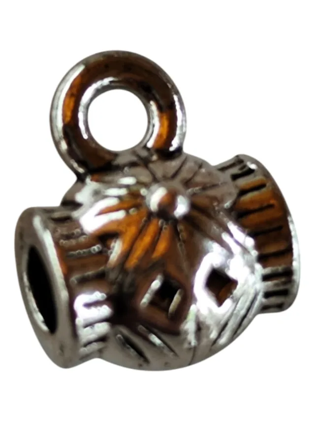 Stainless steel bail sliders spacer, 8 x 5mm