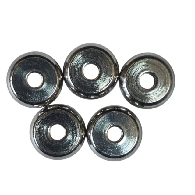 5x Rondelle bead in stainless steel, 3x8mm