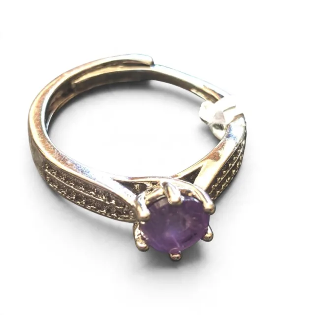 Dress Ring with round brilliant cut amethyst