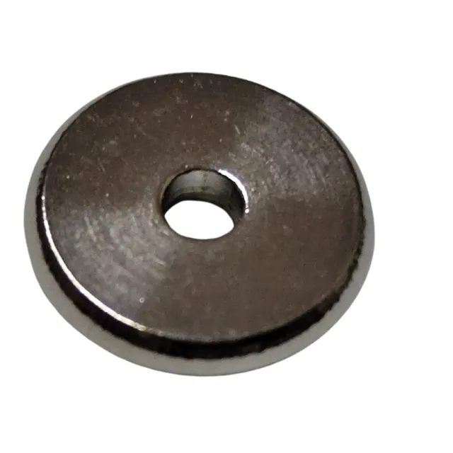 10x Disc bead in stainless steel, 9.9 x 2mm, 2.1mm hole