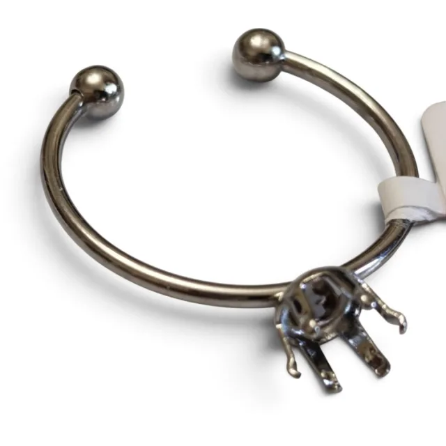 Stainless Steel Adjustable Ring, Gem mount 6mm