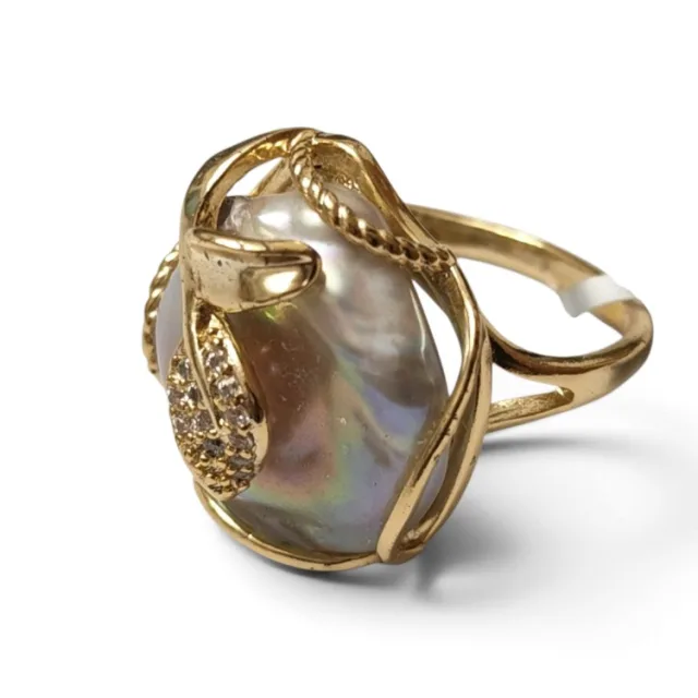 Freshwater pearl dresser ring, Adjustable