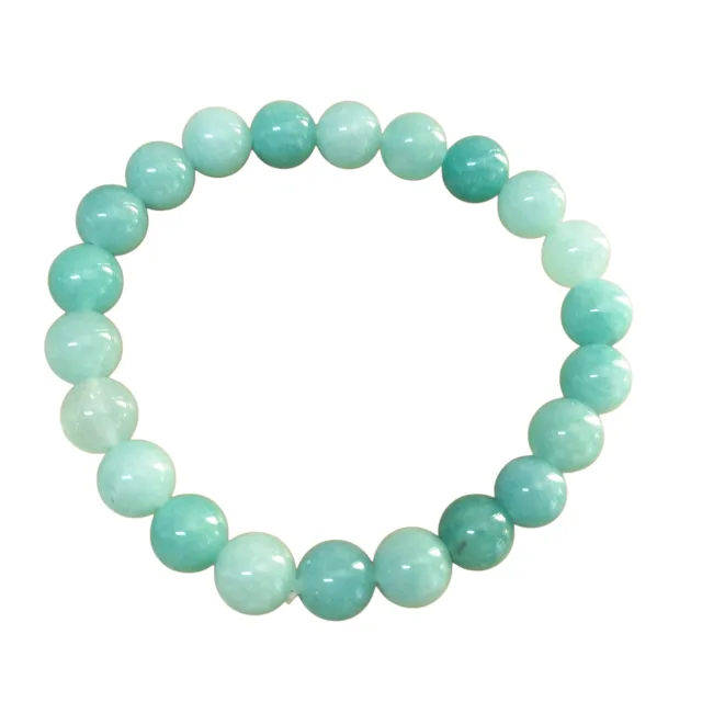 Amazonite bead bracelet, stretchcord