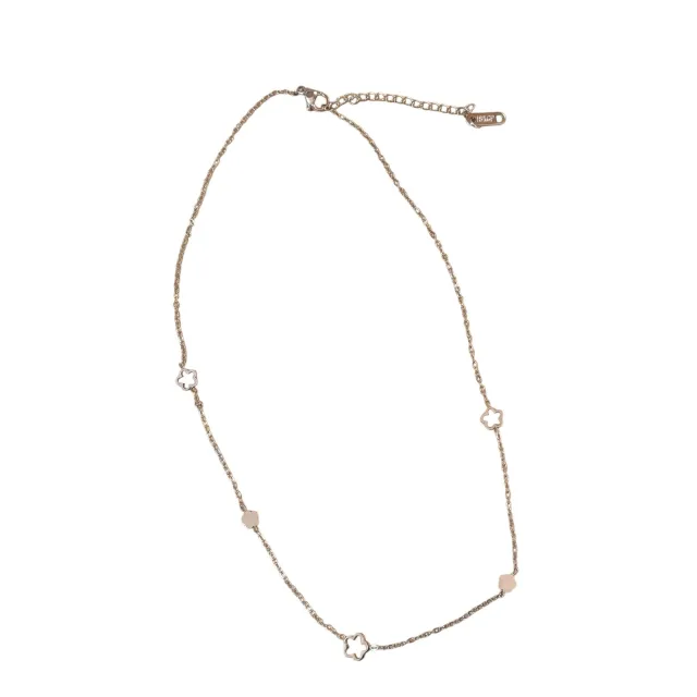 Dainty Stainless Steel Multi-Flower Station Chain Necklace