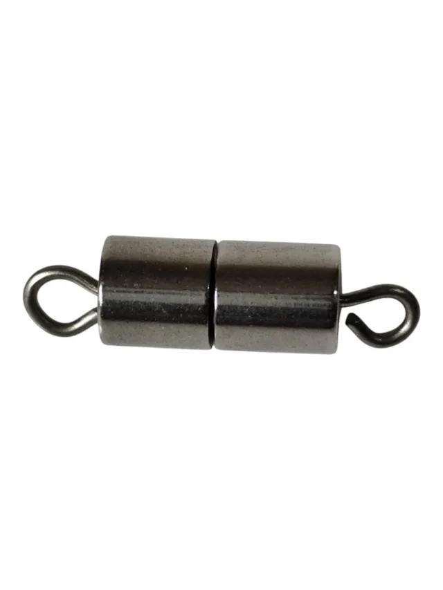 Stainless-steel Barrel screw-in clasp, 17mm includes the two hooks like pins on either end