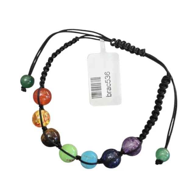 Chakra woven bracelet, adjustable