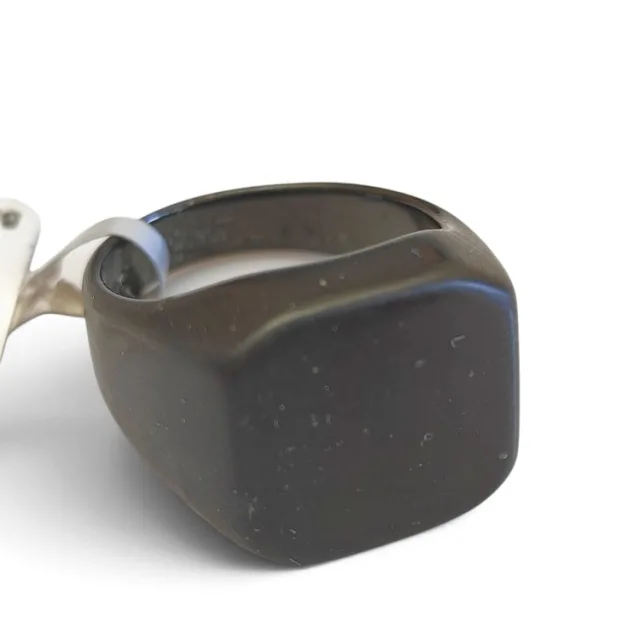 Stainless steel ring, size 6-13, Black Signet Ring