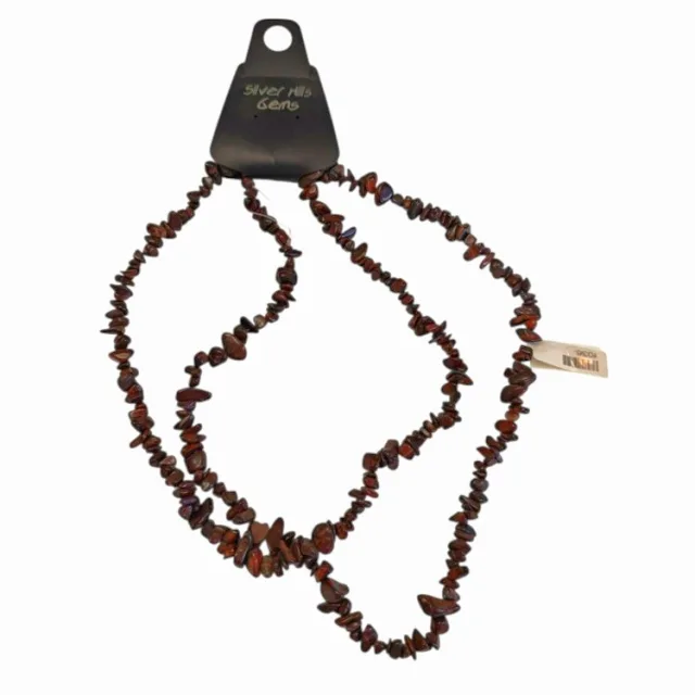Red Tigerseye chip string, 80cm