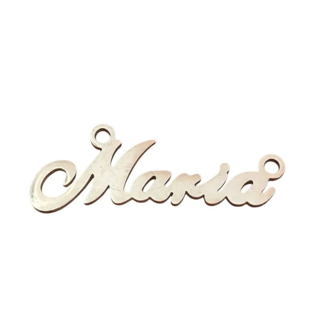 Maria word connector link, 30mm in stainless steel
