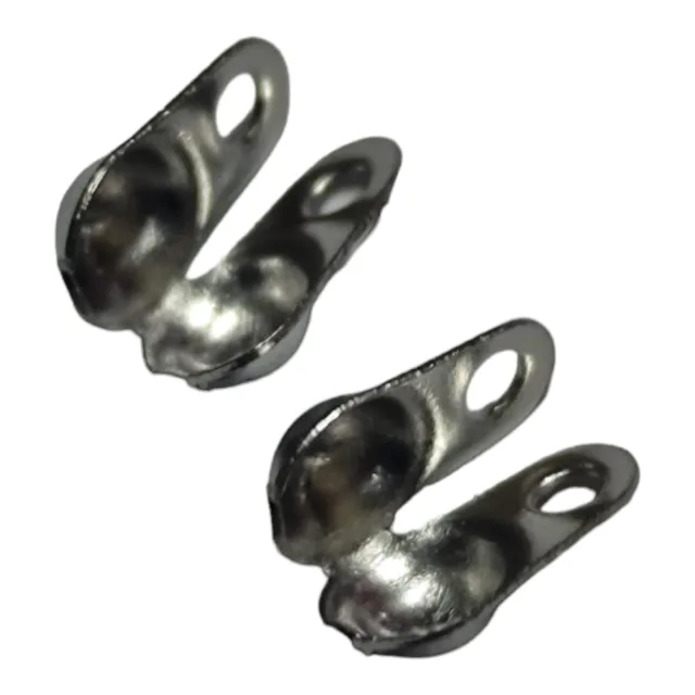 10 pairs Clamshell bead end, Stainless steel, 6mm