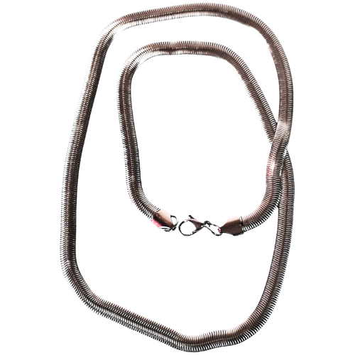 Blade Chain with lobster clasp, Stainless steel, 3mm wide, 60.5cm
