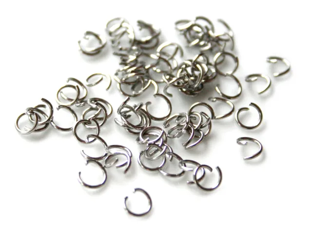 50x Jumpring in stainless steel 0.5x4mm
