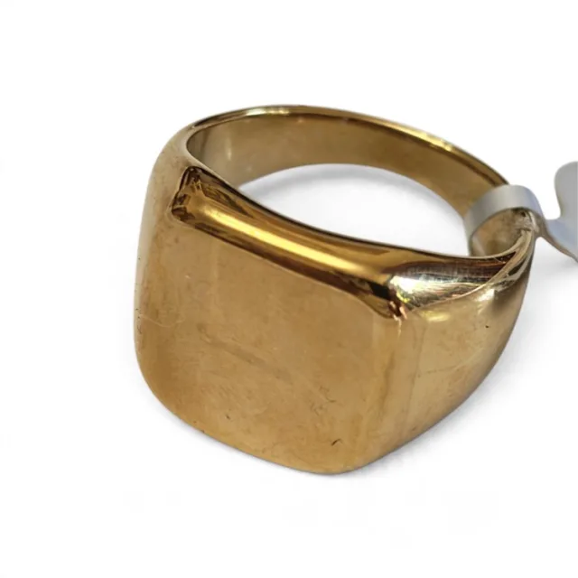 Stainless steel ring, size 6-13, Gold Signet Ring