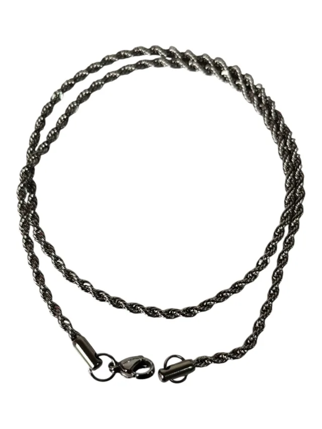 Stainless steel Rope Chain with lobster clasp, 2.mm x 40cm