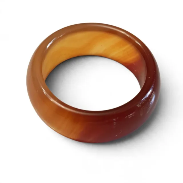 Orange agate ring, smaller sizes. 17-19mm inside diameter
