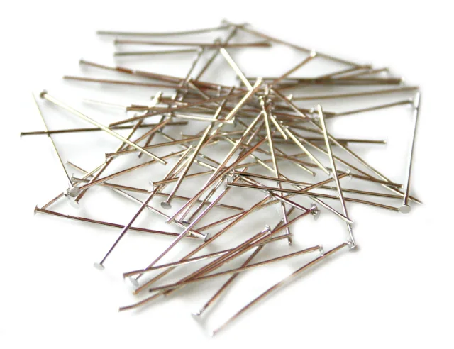 100 x Stainless Steel head pins, 0.6x45mm