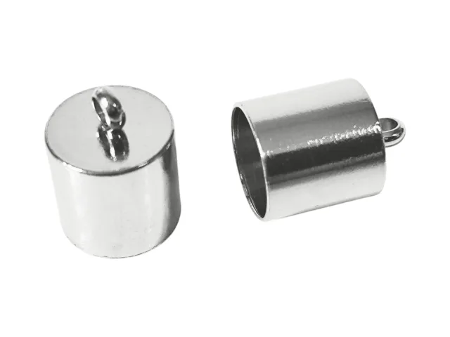 2 x Stainless Steel cable end crimp, 15mm