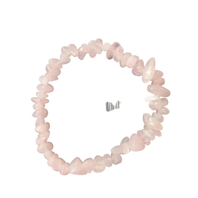 Rose Quartz chip bracelet, stretchcord