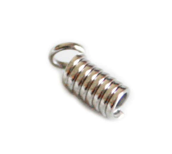 10 x Stainless Steel end crimp, 2mm inside diameter, 9mm
