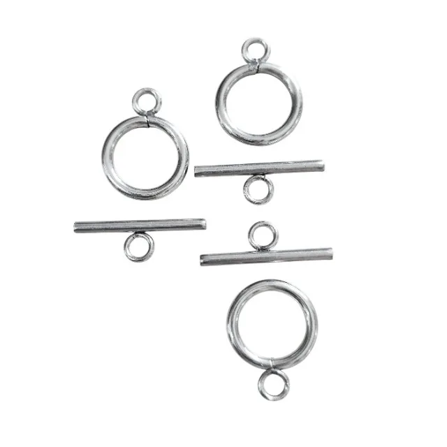 3 Bar and Toggle Clasp, Stainless steel, 10mm