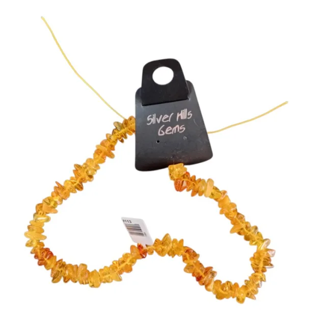 Amber chip string, 40cm