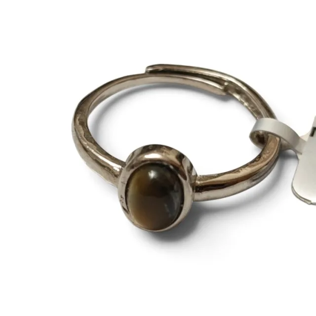 Tiger’s Eye Cabochon Dress Ring – Base Metal