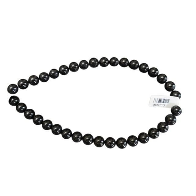 Natural black agate bead string, 10-12mm, 40cm