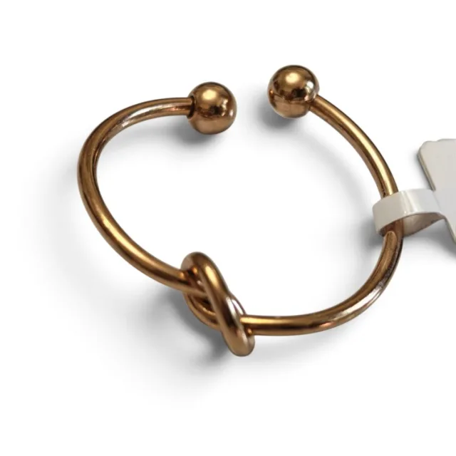 Rose gold color Stainless steel knot ring, adjustable
