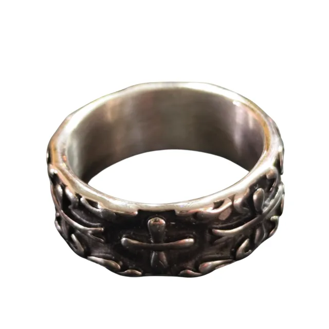 Stainless steel Cross band rings, assorted sizes 19-22