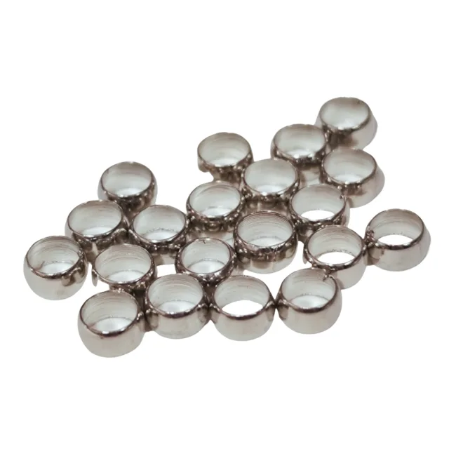 20 x Tube shaped bead, Stainless steel, 2.9mm x 5mm