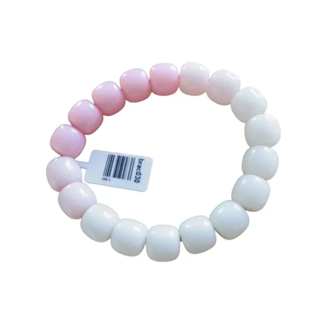 Ombre resin bracelet, pink, stretchcord