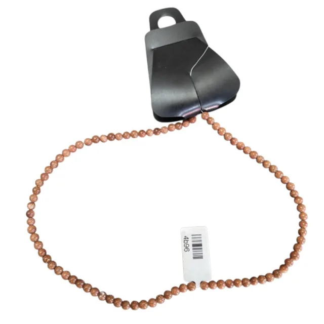 Goldstone bead string, round, 4mm, 40cm