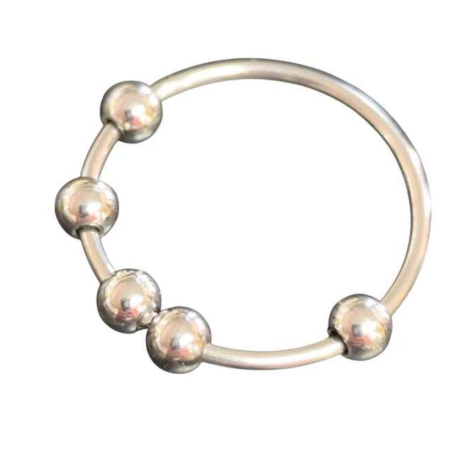 Stainless Steel Abacus Ring, Fidget design, size 8