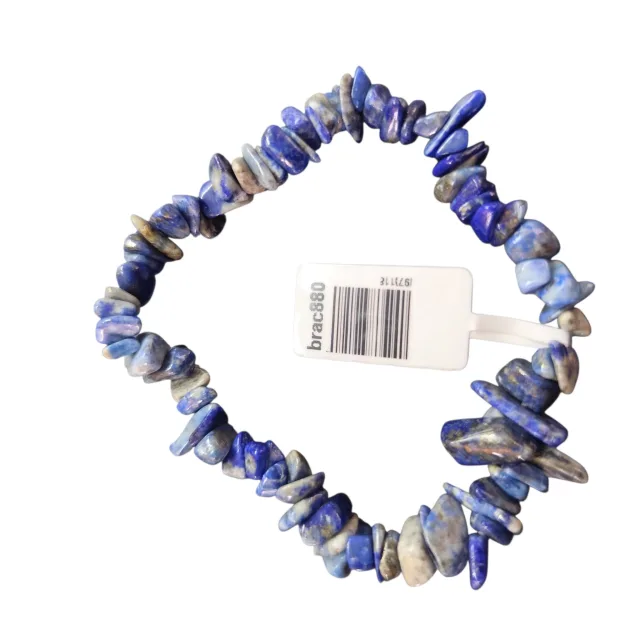 Lapis Lazuli chip bracelet, stretch cord