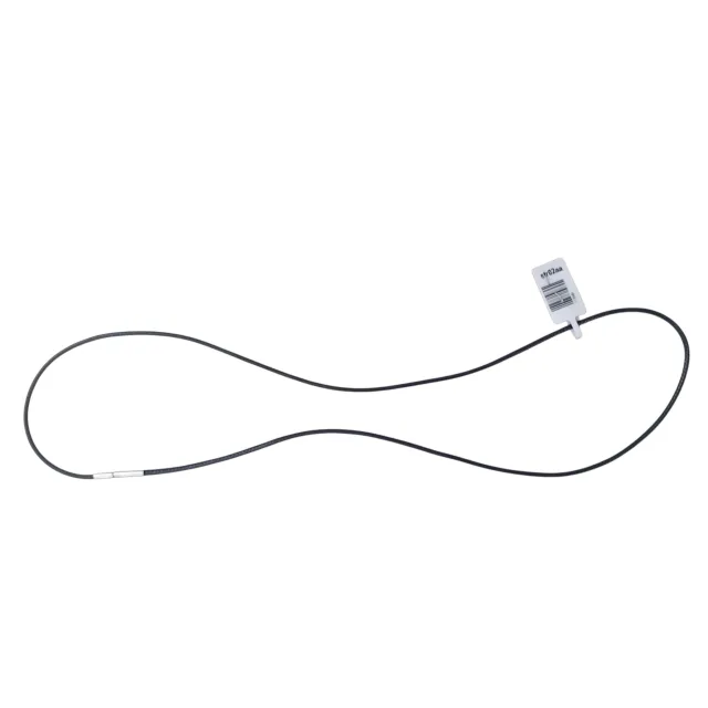 Black woven faux leather string w stainless steel clasp, 2mm, 56cm