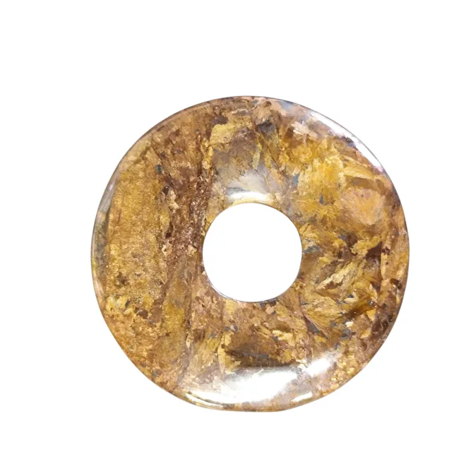 Bronzite donut, 50mm with 15mm diameter hole
