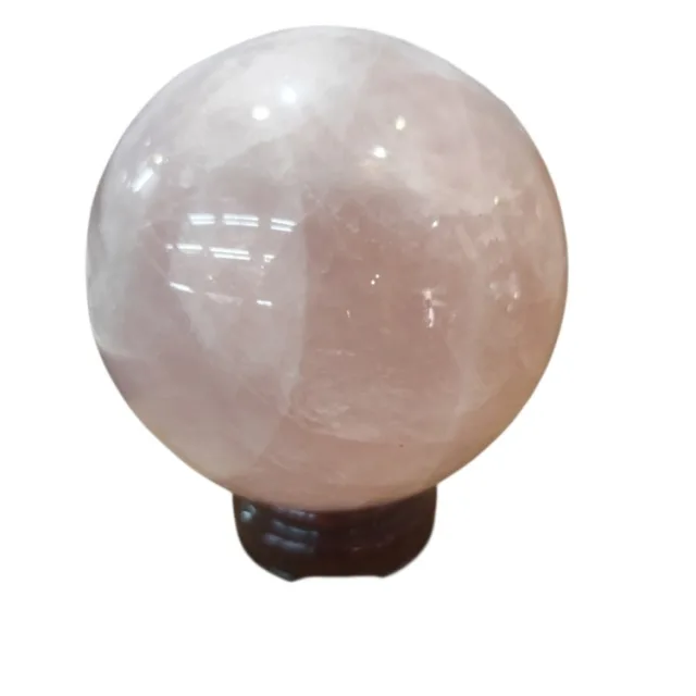 Rose Quartz Sphere on stand, 13cm high