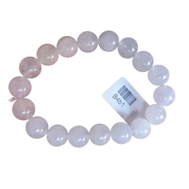 Rose Quartz bead bracelet, 10mm, stretchcord