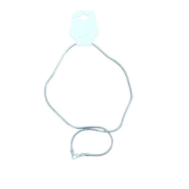 Snake chain 2.4mm thick with lobster clasp, Stainless steel, 55cm long