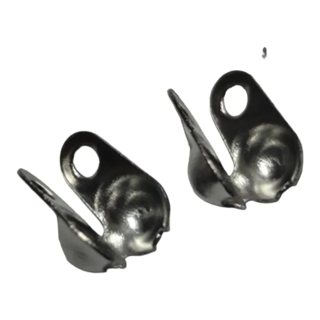 10 pairs Clamshell bead end, Stainless steel, 6mm