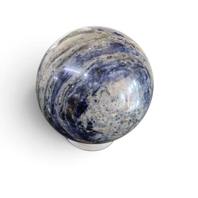 Sodalite Sphere, 9.3cm (Roughly the diameter of a whiskey glass)