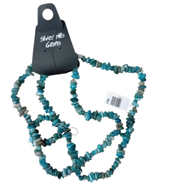 Vibrant Blue Madagascar Apatite Chipstring (80 cm)hy