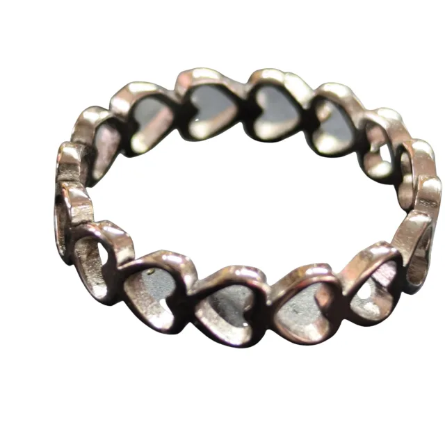 Hearts ring, stainless steel, ass. sizes